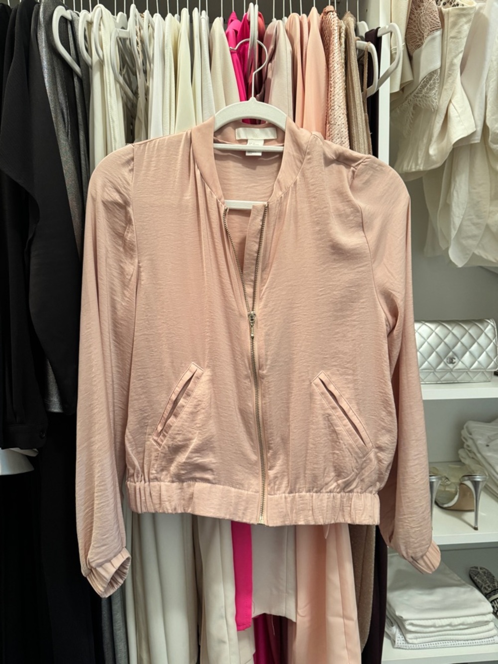 H&M Blush Pink Women's Bomber Jacket